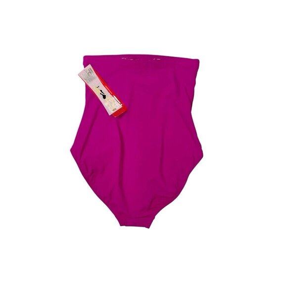 SPANX Let's Go Slimming Swimwear High Waist Bottom Women 10 Berry Pink New 8682 - Picture 3 of 16